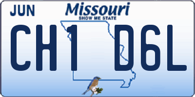 MO license plate CH1D6L