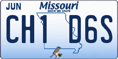 MO license plate CH1D6S