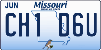 MO license plate CH1D6U