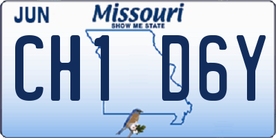 MO license plate CH1D6Y