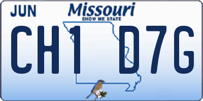 MO license plate CH1D7G