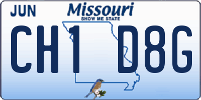 MO license plate CH1D8G
