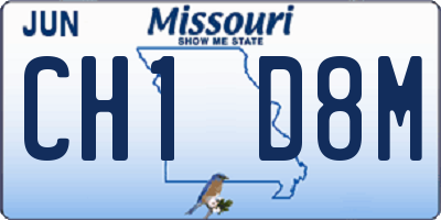 MO license plate CH1D8M