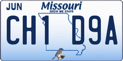 MO license plate CH1D9A