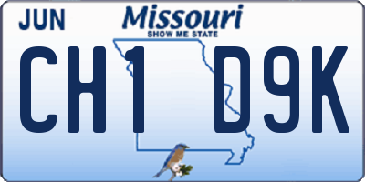 MO license plate CH1D9K