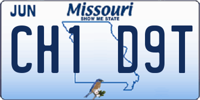 MO license plate CH1D9T