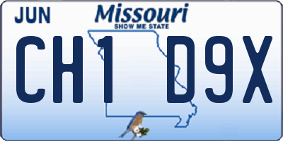 MO license plate CH1D9X