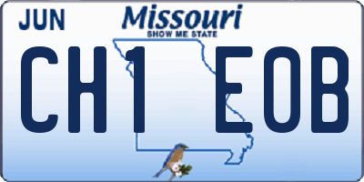 MO license plate CH1E0B