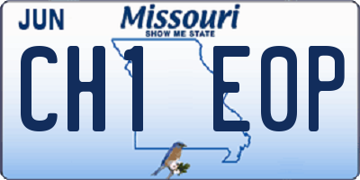 MO license plate CH1E0P