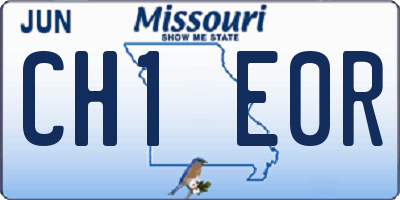 MO license plate CH1E0R