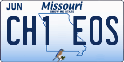 MO license plate CH1E0S