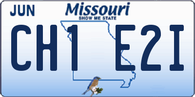 MO license plate CH1E2I