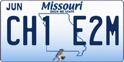 MO license plate CH1E2M