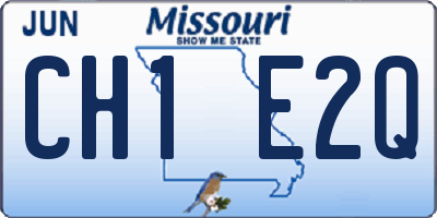 MO license plate CH1E2Q