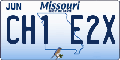 MO license plate CH1E2X