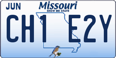MO license plate CH1E2Y