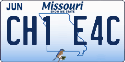 MO license plate CH1E4C