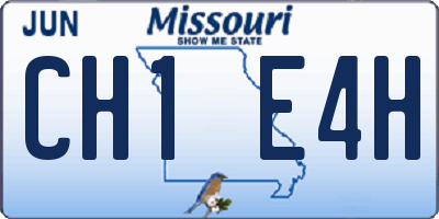 MO license plate CH1E4H