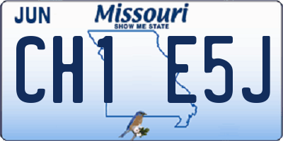 MO license plate CH1E5J