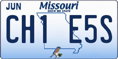 MO license plate CH1E5S