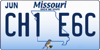 MO license plate CH1E6C