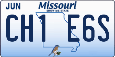 MO license plate CH1E6S
