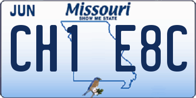 MO license plate CH1E8C