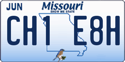 MO license plate CH1E8H