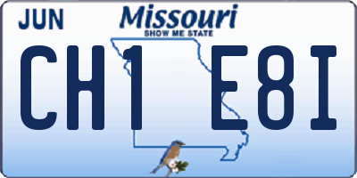 MO license plate CH1E8I