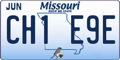 MO license plate CH1E9E