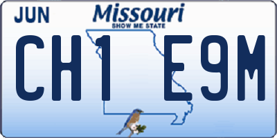 MO license plate CH1E9M