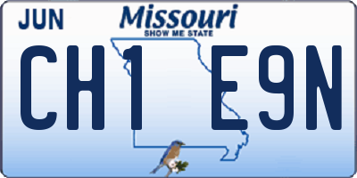 MO license plate CH1E9N