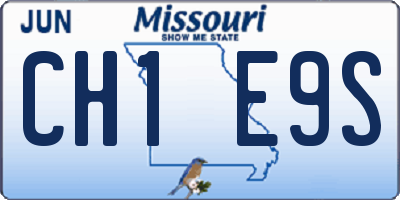 MO license plate CH1E9S