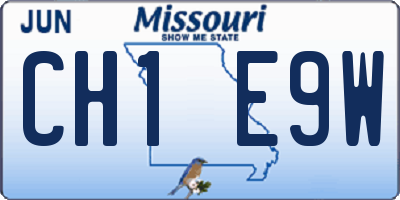 MO license plate CH1E9W