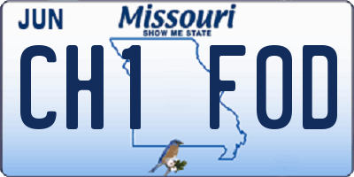 MO license plate CH1F0D