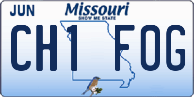 MO license plate CH1F0G