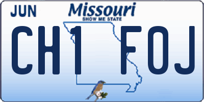 MO license plate CH1F0J