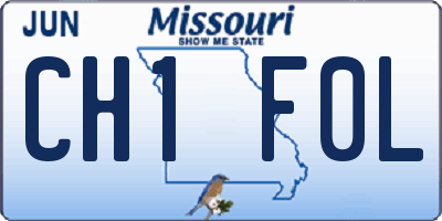 MO license plate CH1F0L