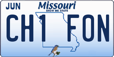 MO license plate CH1F0N