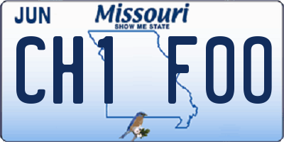 MO license plate CH1F0O