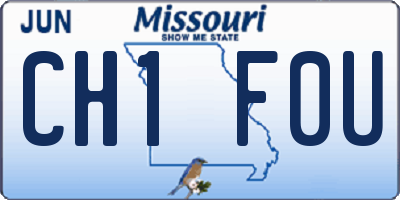 MO license plate CH1F0U