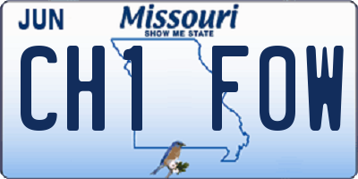 MO license plate CH1F0W
