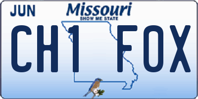 MO license plate CH1F0X