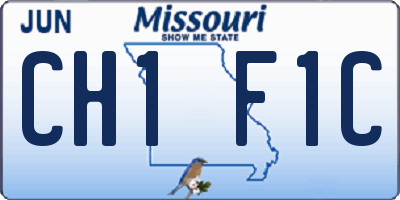 MO license plate CH1F1C