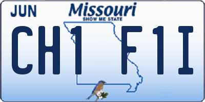 MO license plate CH1F1I