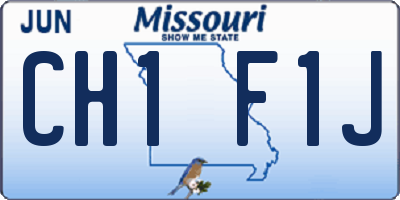 MO license plate CH1F1J