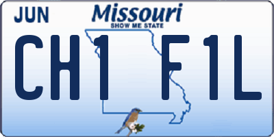 MO license plate CH1F1L