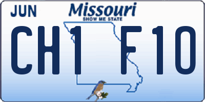 MO license plate CH1F1O