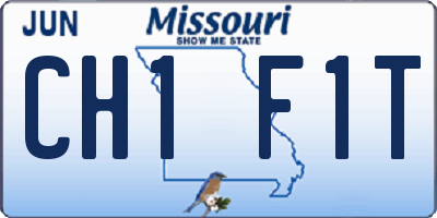 MO license plate CH1F1T