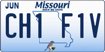 MO license plate CH1F1V
